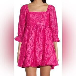 Allison & Kelly Vibrant Pink Floral Dress Size XL.  H15